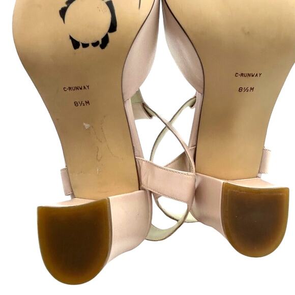 Vintage Calico Mary Jane Heels 8.5 NOS T-Strap Block Heel Nude Balletcore NOS - Picture 14 of 14